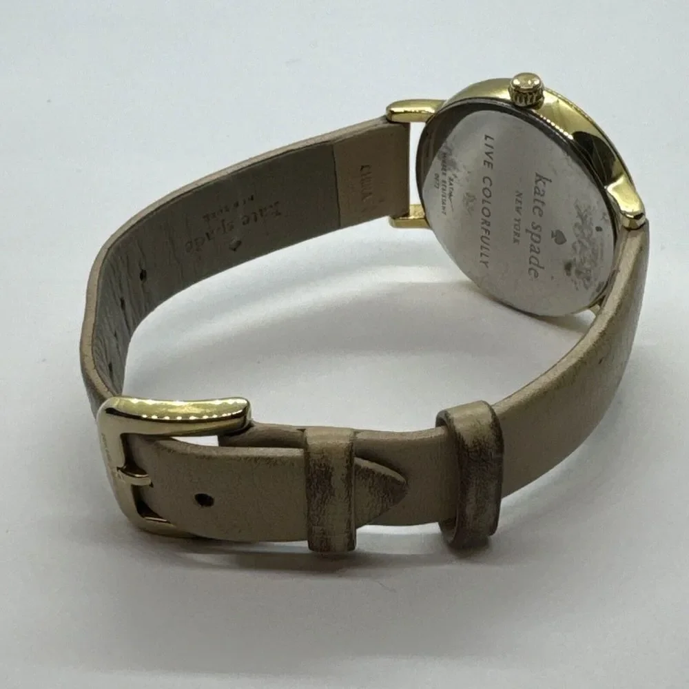 Kate Spade New York Metro 0073 Women's Beige Leather Analog Dial Watch JNA463